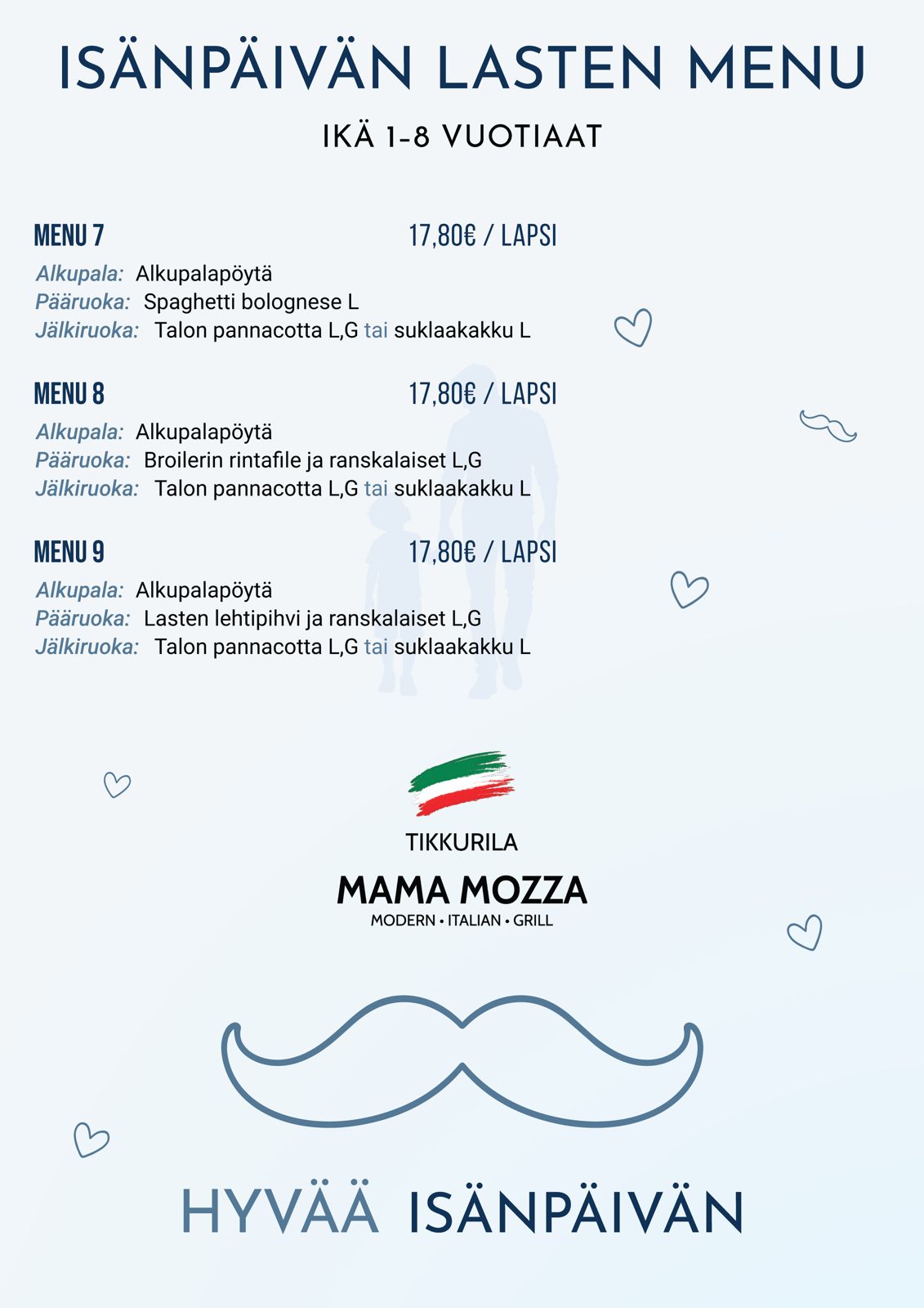 father's day menu